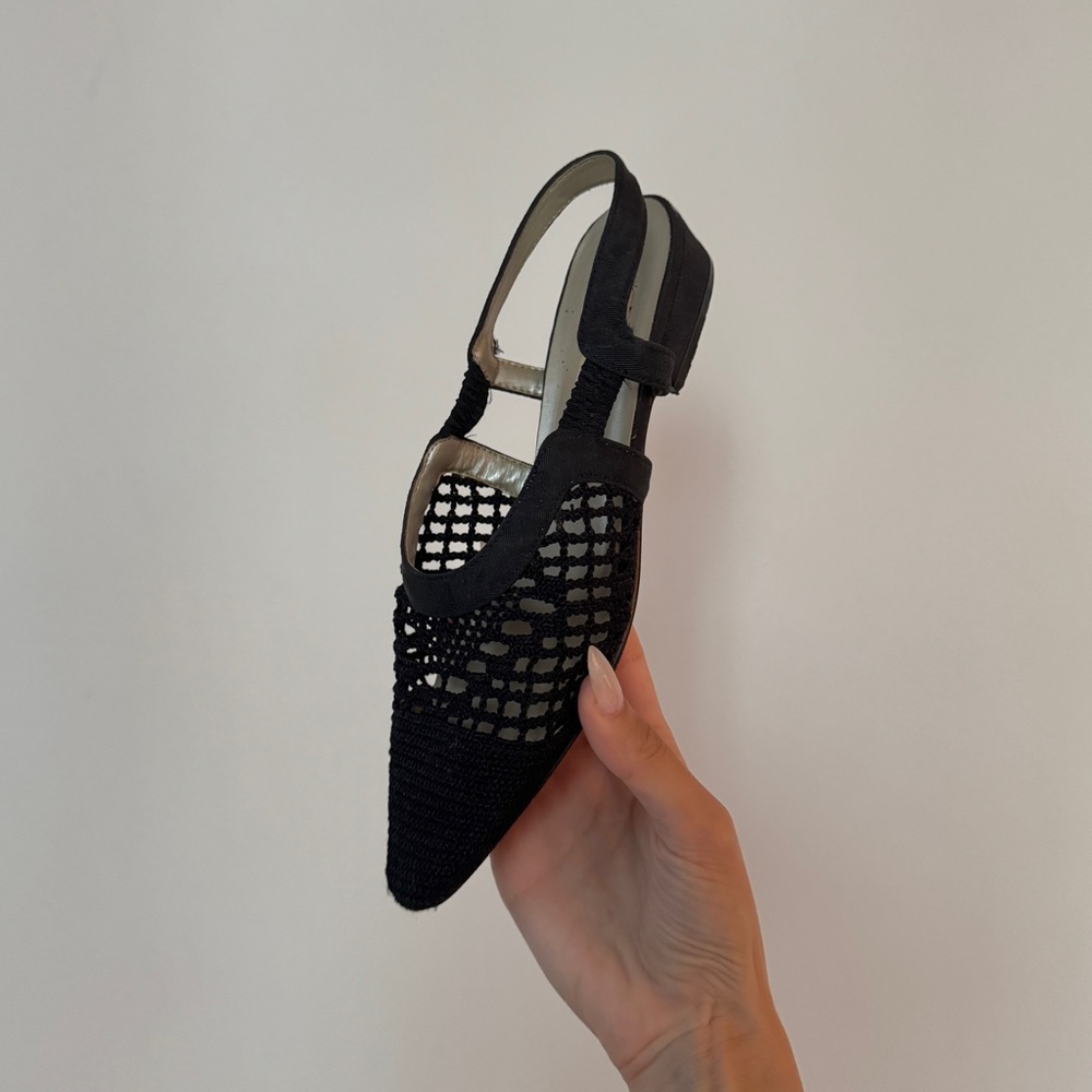 Vintage slingback woven sandals